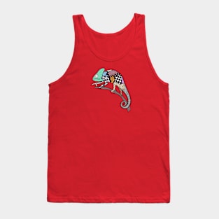 Chameleon the Artist Drawing Tank Top